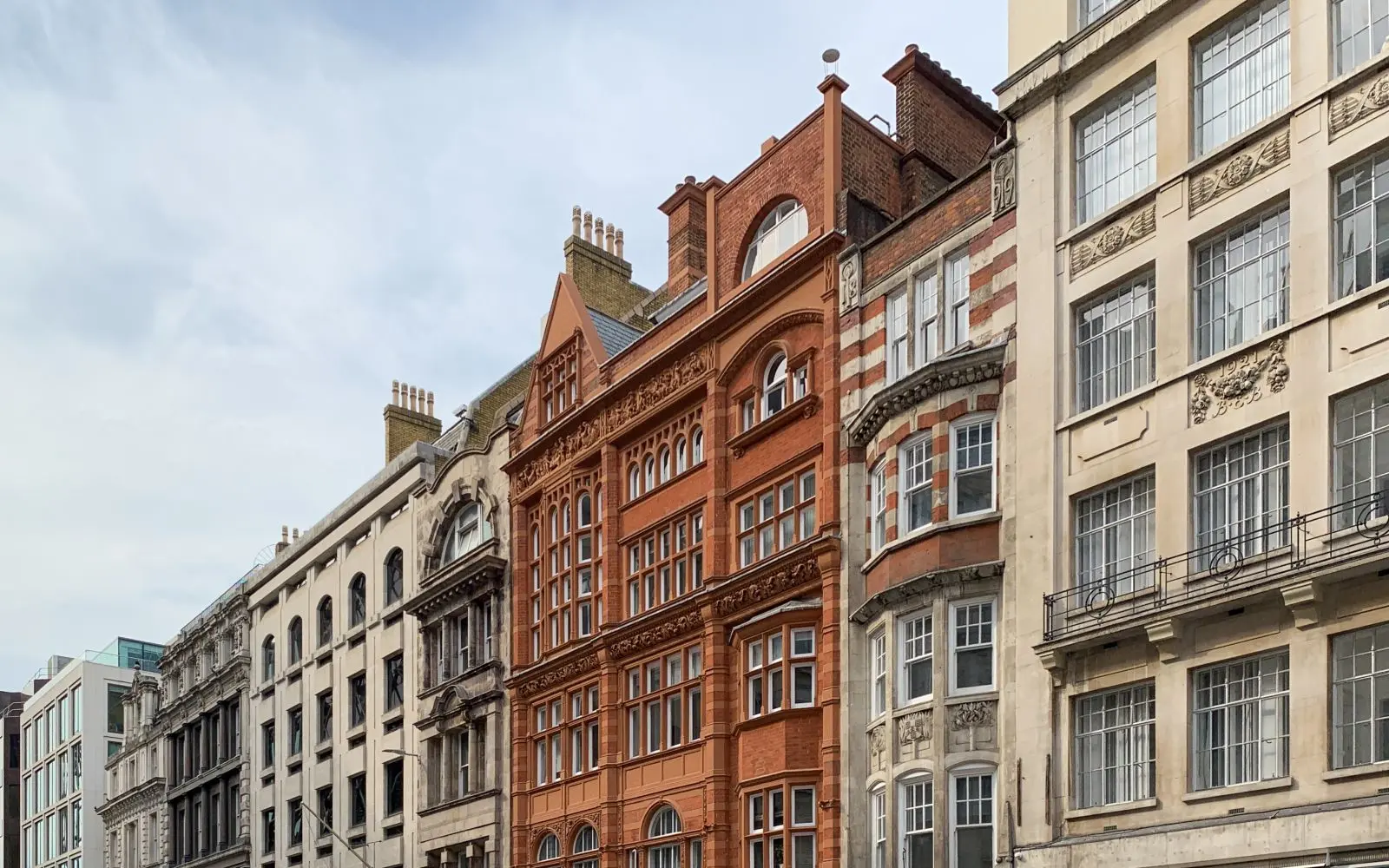 Victorian and Edwardian office buildings on Cannon Street in the City of London